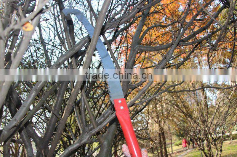 outdoor hand pruning saw for cutting high trees with sharp knife blade