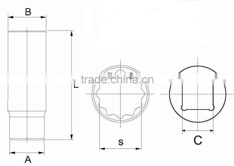 CR-V 1/4DR Deep Spline Socket Wrench