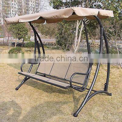 Customized 3 seats teslin hanging chair swing chair outdoor chair for hot sale