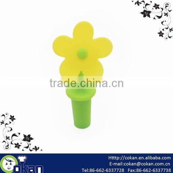 Flower Shape Silicone Wine Stopper,Silicone Wine Plug,Beer Stopper CK-SL632