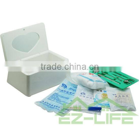high quality plastic medical cabinet first aid plastic manufaturer small keyboard storage box/kit with lock and layers