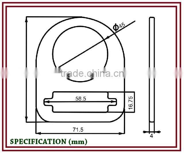 MS-01 Personal Protective Equipment Stamped Steel D-Ring