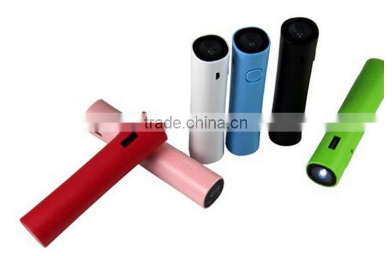 Big Torch Light 2200mah Power Bank Round Slim Shape Power Bank