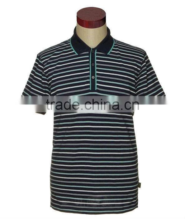 popular stripe polo shirt/Striped shortsleeves polo shirts/branded polo shirts for men