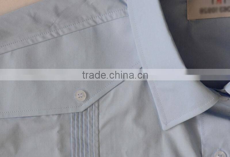 Men's 100% cotton Guayabera shirt with long sleeve and pintuck