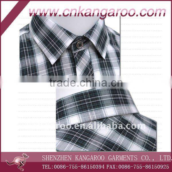 Mens 2011 100%cotton check pattern shirt