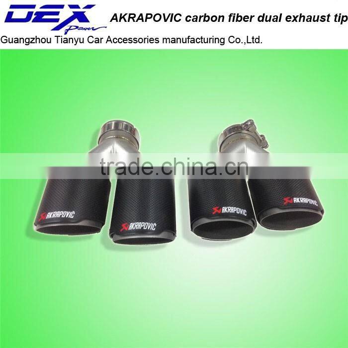 hot sale factory price Akrapovic dual exhaust tip carbon fiber tip for car
