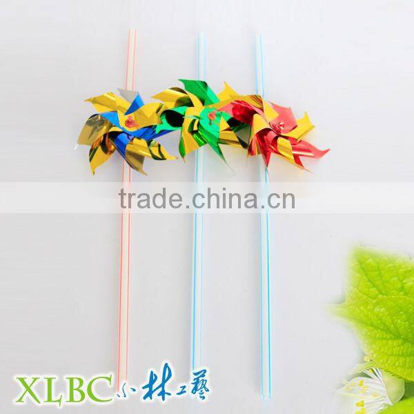 Party item Decorative platic drinking straws with windmill