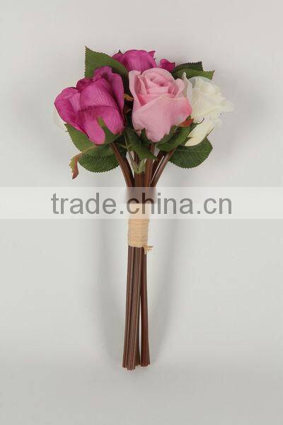 27554HZ wholesale cream silk rose bushes ,rose bouquet