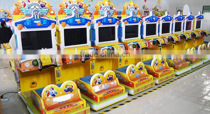 2017 DianFu kiddie ride amusement park fly and shooting game 3D airplane video game machine for sale