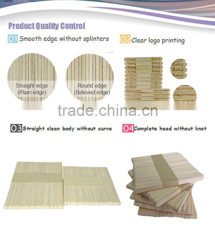 straight edge birch wood ice cream sticks in bulk