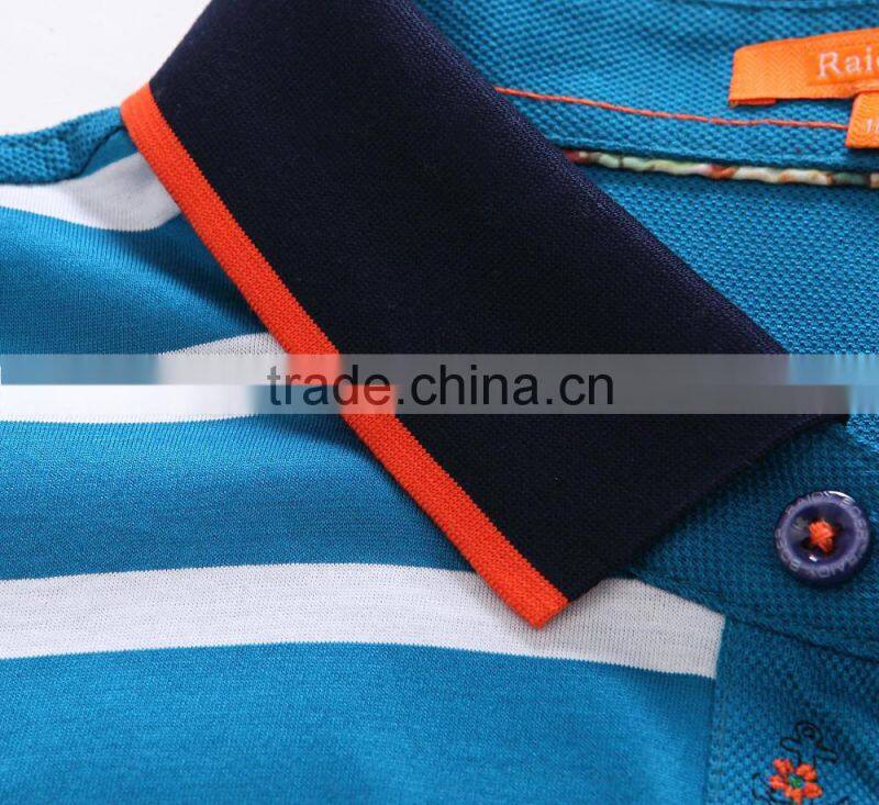 2016 high quality double mercerized cotton polo shirt