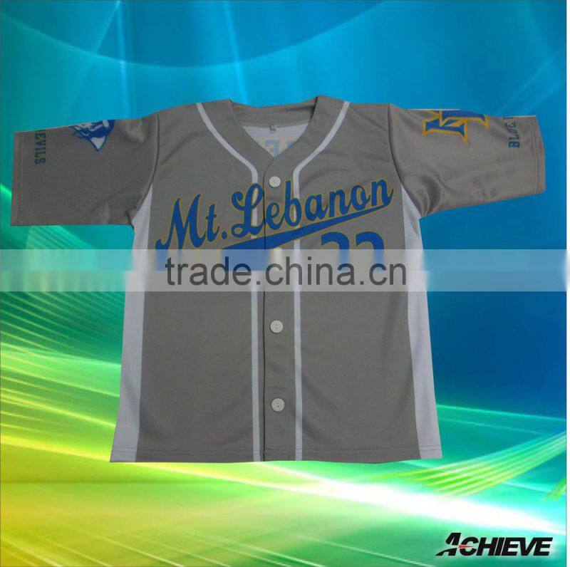 Fashion cheap mens blank baseball jersey made in china guangdong