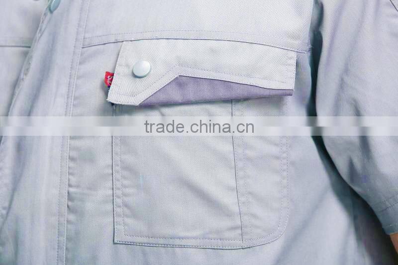 2017 OEM men uniforms workwear short sleeve jacket and pants