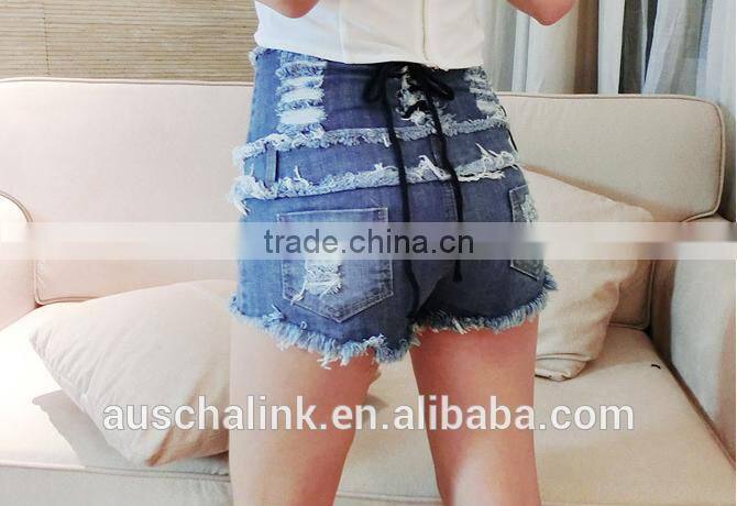 summer night bar high quality women high waist sex short jeans