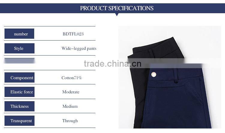 The new spring and summer 2017 black high waisted pencil casual pants sample custom