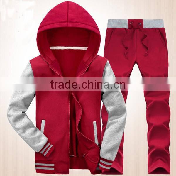 fleece fabric customize hoody sports suit