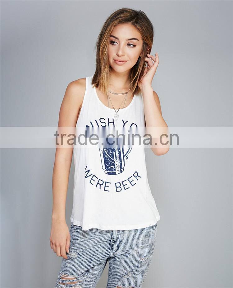 Tank top with low price loose fitting gym stringer tank top wholesale