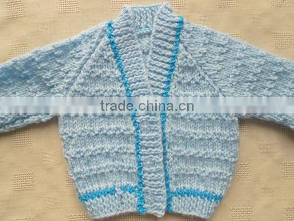 Baby boy newborn sweater hand knit cardigan