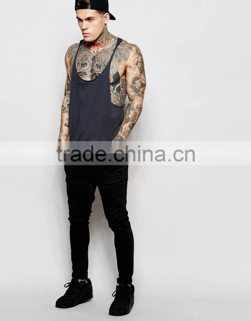 new vests with extreme racer back and raw edges