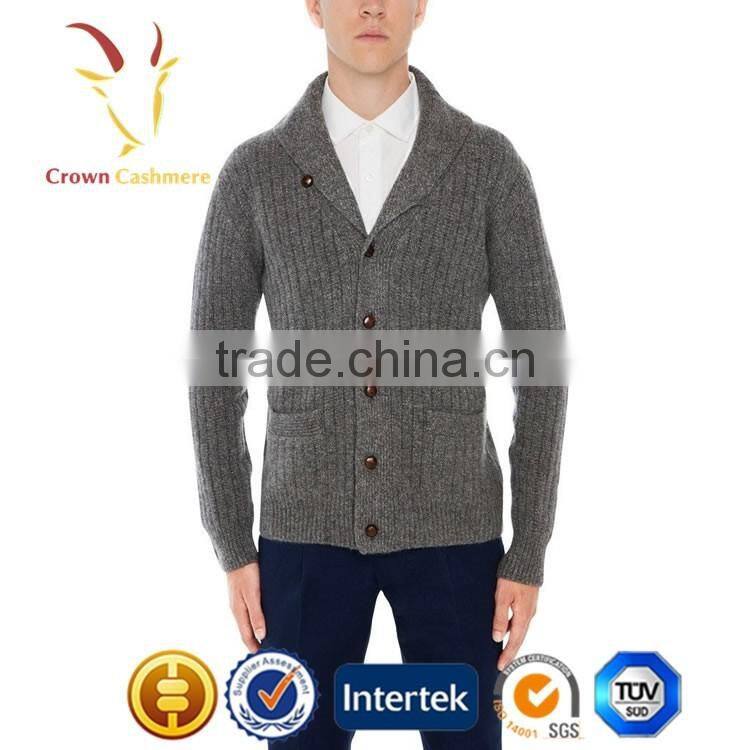 Custom Blend Cashmere Cardigan Sweater for Men
