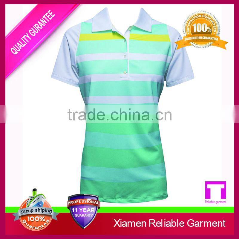 Custom embroidery logo women polo shirt, pima cotton polo shirt