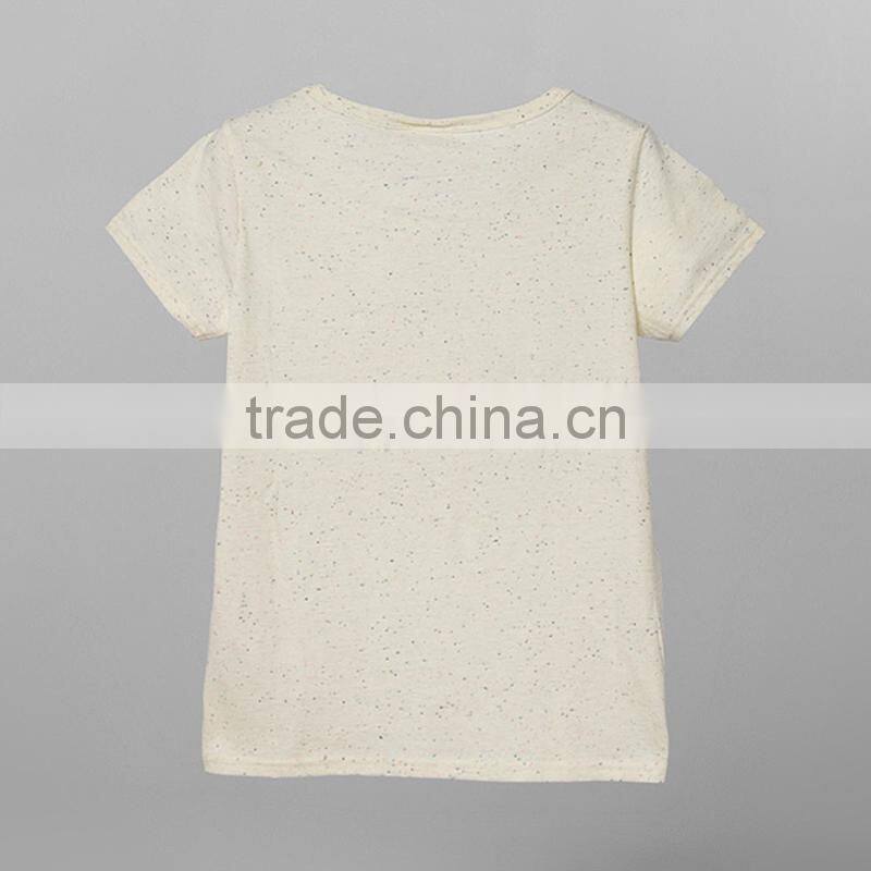ladies cheap print tshirt100%bamboo fiber tshirt slubbed fabric tshirt
