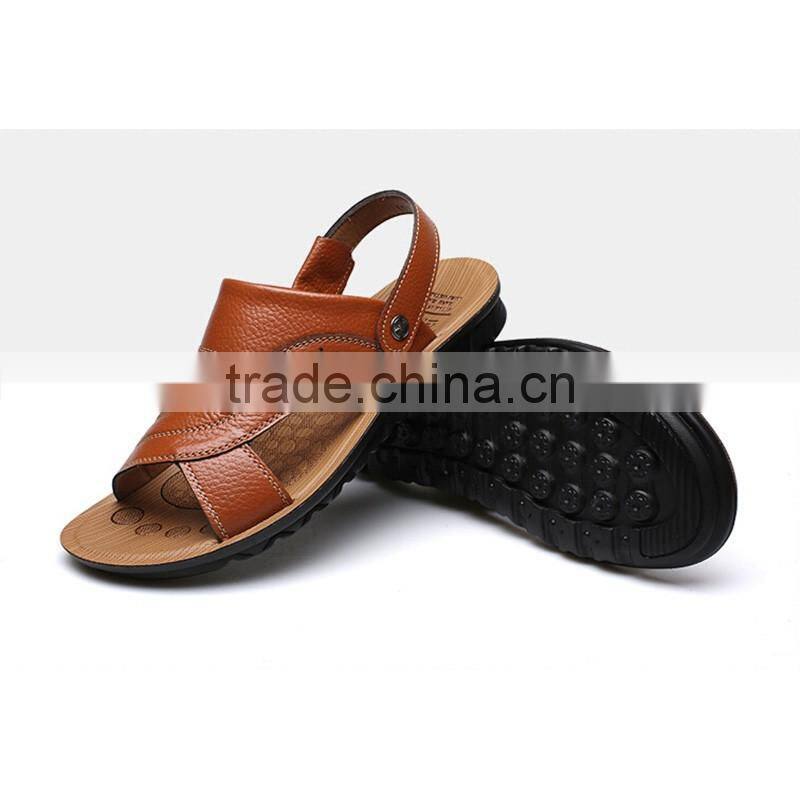 Male Sandals Men Genuine Leather Shoes Open Toe Sandals Slippers fashion Casual Shoes