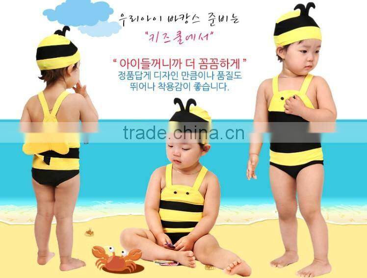 Hot summer baby girls comfortable one piece swimsuit children polka dot cartoon swimwear kids bikini lower price wholesale