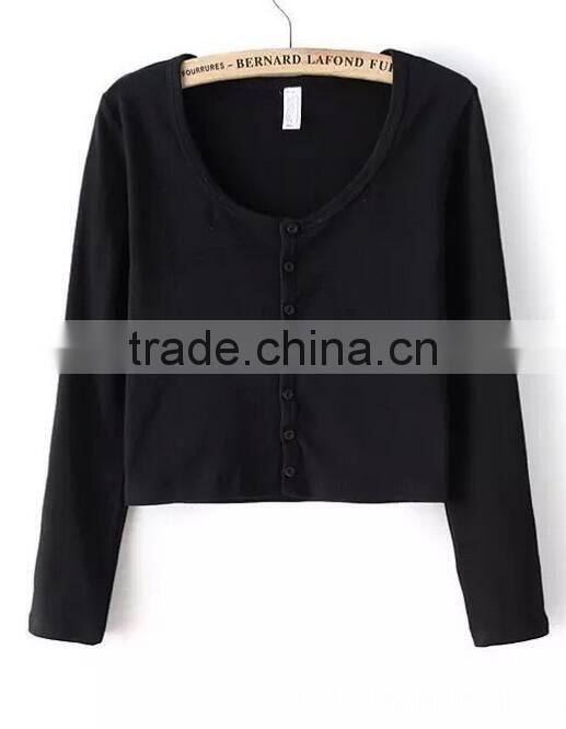 EY1984B Womens Black Cardigan,Women Short Cardigan