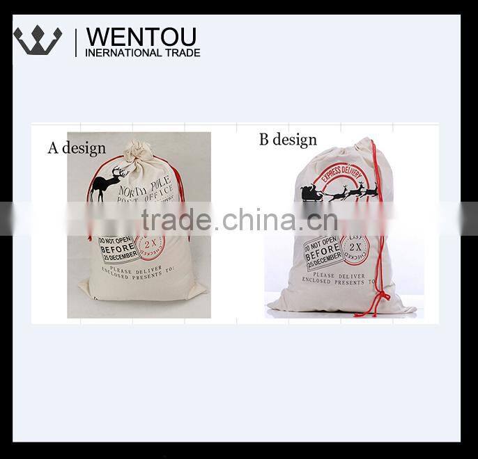 Personalized christmas Santa Sack Bag with drawstring