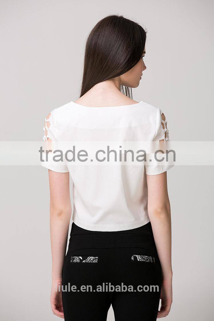 polyester t-shirt for women plain t-shirt casual t-shirt