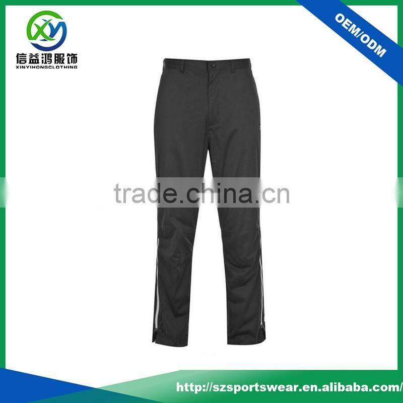 Top Quality Waterproof Outdoor Sport Long Pant , Contrast Zipper Rain Pant