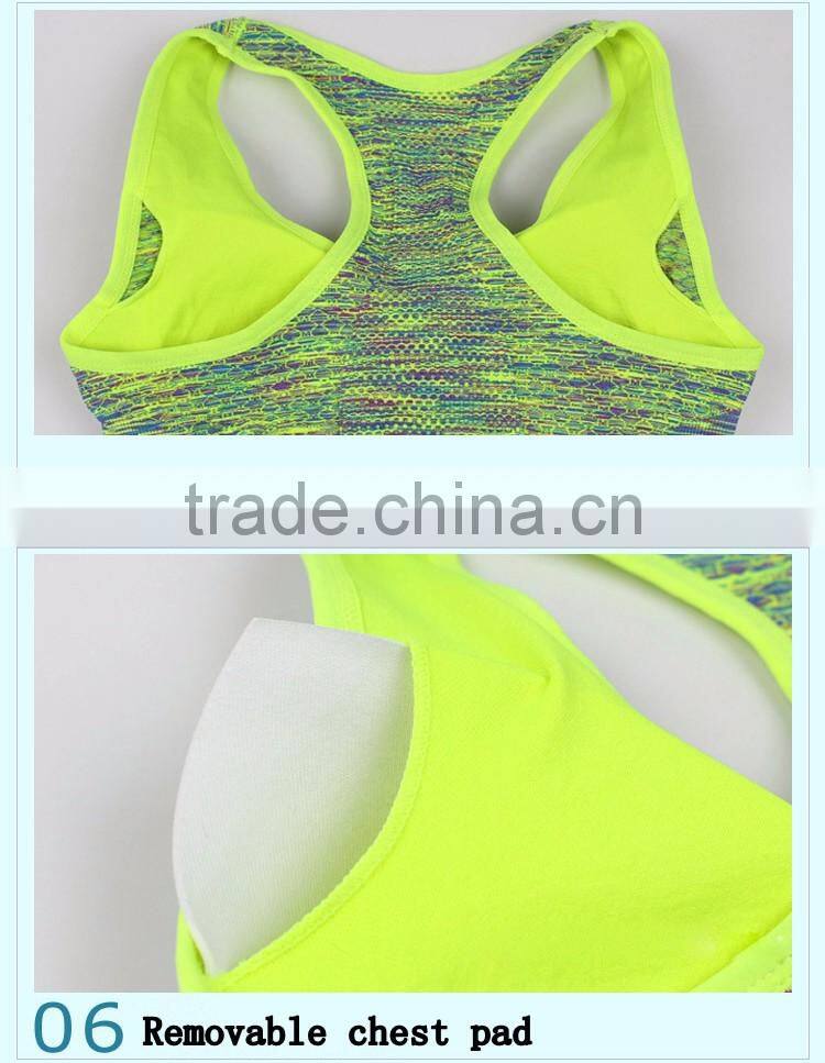 Factory Wholesale Sexy Seamless Gym Bra Top Womens Padded Sports Bra
