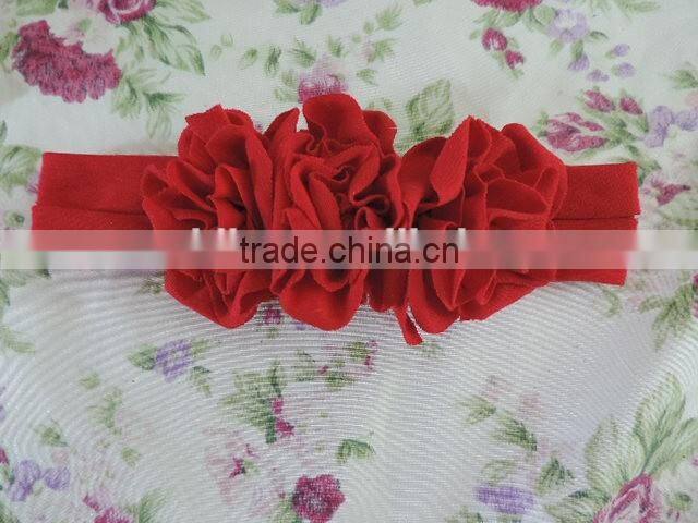 2016 Baby flower headbands wholesale infant cotton hair band Baby headwear flower hair elastic headbands for babies