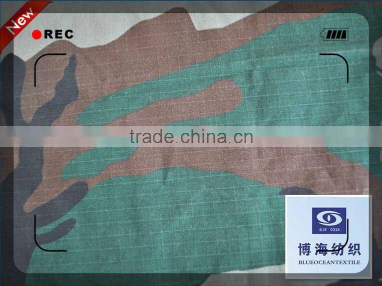 ribstop fabric with camo print fabric