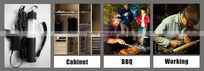 portable rechargeable cob led working light with flashlight