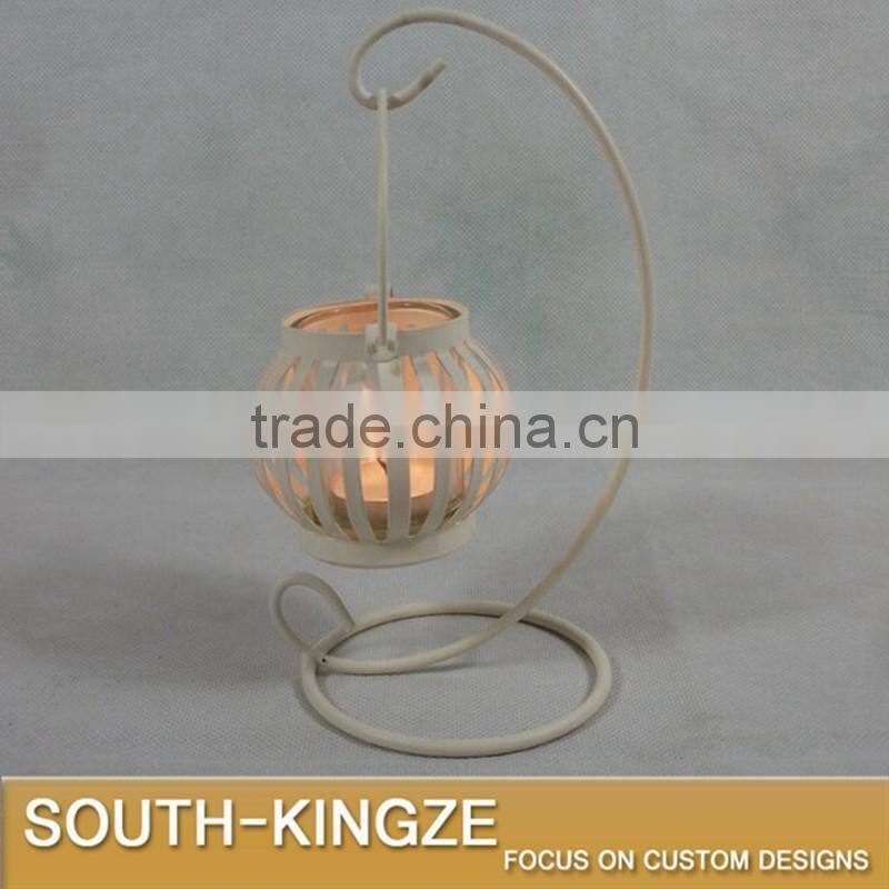 18.5cm Tall Mini Pumpkin Shape Iron Metal Lamp Stack