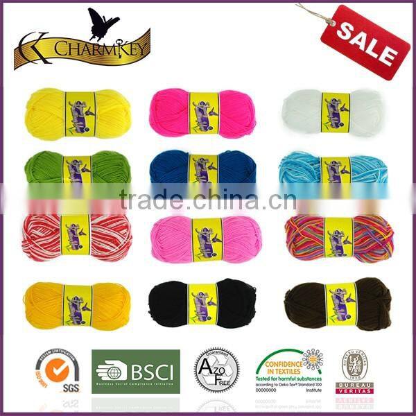 Charmkey super fine crochet yarn mixed color 100 acrylic yarn prices good from China