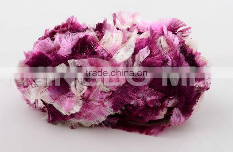 Fancy polyester yarn for knitting and decoration