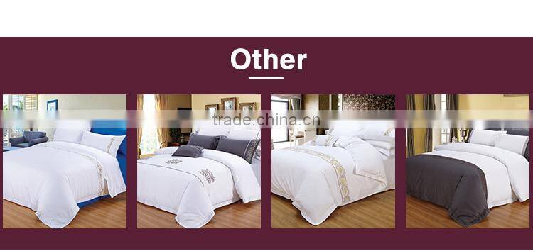 Guangzhou bed linen manufacturer 300 Thread count white color cotton bedsheets bedding sets