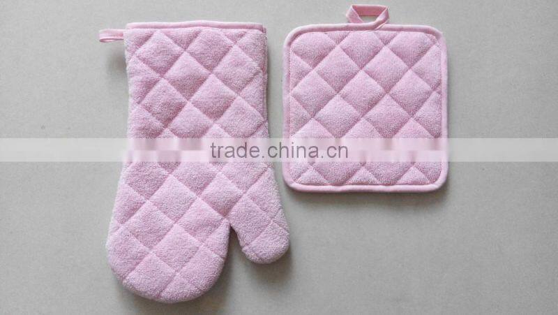 2 pcs kitchen set plain pot holder, cheap pot holders and oven gloves
