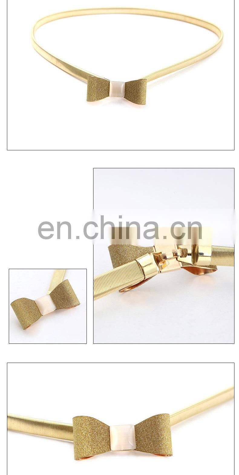 Hot Sell Bow Decorative Accessories Waist Dress Belt Thin Belt