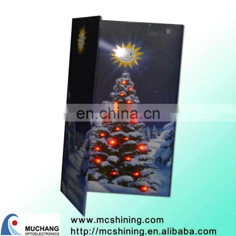 Wholesale festival item led lighting greeting card