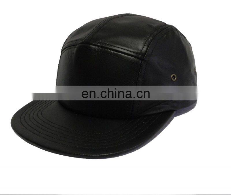 Western popular black leather hat