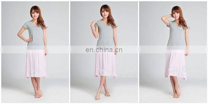 Ladies' Bamboo Knee Length Knitting Silky Soft Skirt Green Material New Tech.