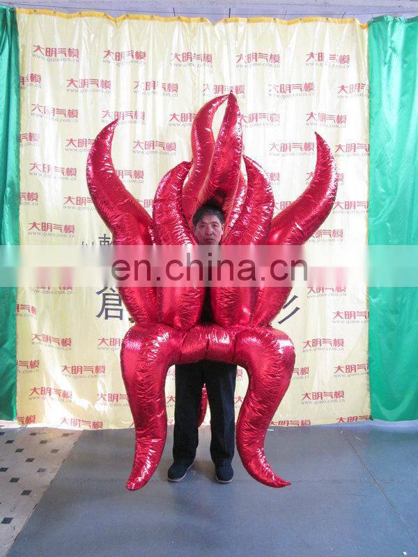 customized multicolor backpack inflatable carnival octopus costume