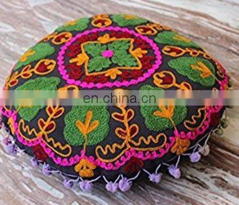 100% Cotton Fabric Round Multi Cushion Covers Hand Embroidery Maxican Stylish Cushion