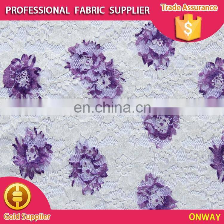 beautiful flower burnt-out polyester/cotton solid lace for all ladies' garment accessories