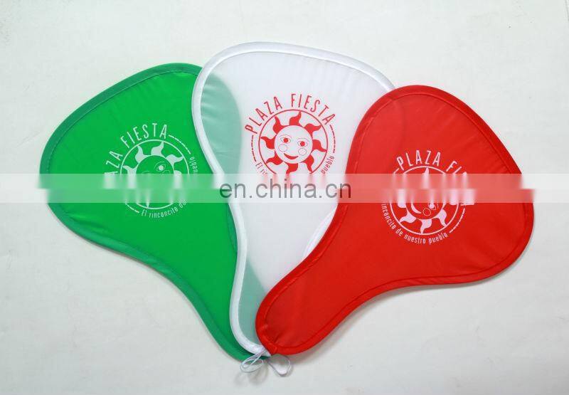 Cheap decorative hand shape customized foldable frisbee fans